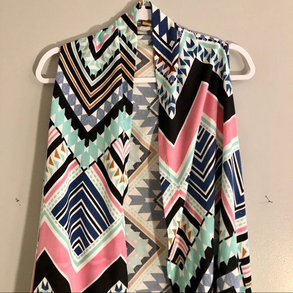 Wrangler Aztec Design Cardigan/Vest - Picture 8 of 12